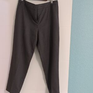 Gerard Darel Charcoal Dress Wool Straight Leg Pants Stretchy Waist Sz 12/14 US